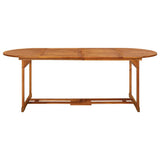 11 Piece Garden Dining Set 220x90x75 cm Solid Wood Acacia 3086977