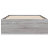 Bed Frame with Drawers without Mattress Grey Sonoma 90x190 cm Single 3207327