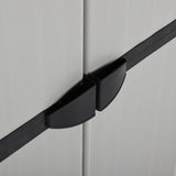 Garden Storage Cabinet with 3 Shelves Grey&Black 68x40x168 cm 340984