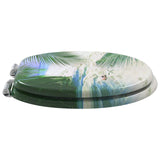 Soft-Close Toilet Seat Green 44 x 38 cm MDF board 42027190