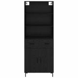 Highboard Black Oak 69.5 x 34 x 180 cm Engineered Wood 3416185