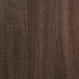 Bed Frame with Headboard without Mattress Brown Oak 140x200 cm 3295568
