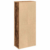 Bathroom Cabinet with Roll Holder Old Wood 39x22x90 cm 858531