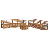 Sofa Sets 9 pcs Natural Solid Acacia Wood 3374579