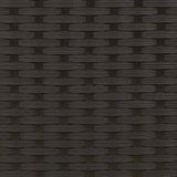 Garden Sofa 2-Seater with Canopy and Stools Black Poly Rattan 365780