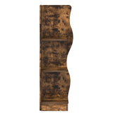 Corner Shelf Smoked Oak 34 x 33 x 102 cm Engineered Wood 899941