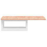 Basin Shelf Wall Mounted Steel and Solid Wood Oak 3302556