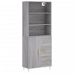 Highboard Grey Sonoma 69.5x34x180 cm Engineered Wood 3189435