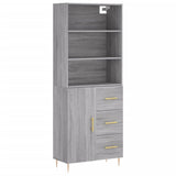 Highboard Grey Sonoma 69.5x34x180 cm Engineered Wood 3189435