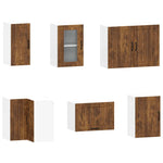 ZNTS 11 Piece Kitchen Cabinet Set Lucca Smoked Oak Engineered Wood 3314956