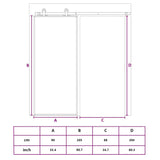 151683 Sliding Door Frosted ESG Glass and Aluminium 90x205 cm Black