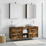 Bathroom Cabinet Set 5 pcs Smoked Oak Engineered Wood 3406675