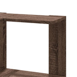 Corner Bookcase 3-Tier Brown Oak 50x50x102 cm Engineered Wood 852597