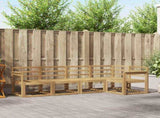 Outdoor Sofa Set 5 pcs White Solid Acacia Wood 3387618