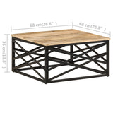 Coffee Table 68x68x35 cm Solid Mango Wood 287364