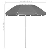 314718 Beach Parasol Anthracite 300 cm