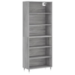 Highboard Grey Sonoma 69.5x32.5x180 cm Engineered Wood 3189555