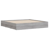 Bed Frame with Drawers without Mattress Grey Sonoma 180x200 cm Super King 3207257