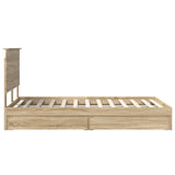 Storage Bed with Drawer Sonoma Oak 120 x 200 cm Engineered Wood 3409575