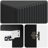 Cabinet Set 2 pcs Black 33 x 34.5 x 87 cm Engineered Wood 3416809