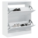 Shoe Cabinet White 80x34x96.5 cm Engineered Wood 839966
