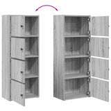 Bookcase Grey Sonoma 40x24x102 cm Engineered Wood 860378
