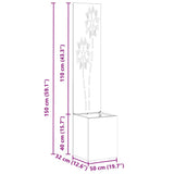 Garden Privacy Screen Silver 32 x 150 cm Galvanised steel 876369