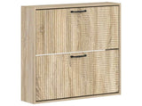 Wall-Mounted Shoe Cabinet HAARLEM 71 x 17 x 86 cm Sonoma Oak 896857