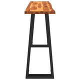 Console Table with Live Edge 140x40x80 cm Solid Wood Acacia 353297