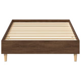 Bed Frame No Mattress Brown Oak 75x190 cm Small Single Engineered Wood 861099