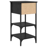 Bedside Cabinet with Drawer 2 pcs Black Oak 33.5 x 36 x 70 cm 871241