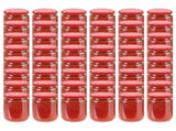 Glass Jam Jars with Red Lid 48 pcs 230 ml 50800