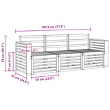 Sofa Sets 3 pcs Natural Solid Acacia Wood 3374294