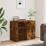 Wall Cabinet Smoked Oak 75x35x60 cm Engineered Wood 848427