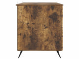 Desk with Shelf Smoked Oak 142.5 x 50 x 75 cm Engineered Wood 3414635