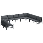 Garden Sofa Set Anthracite Steel 3379004
