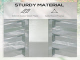 Raised Garden Bed with Greenhouse, Steel Planter Box with Plastic Cover, Roll Up Window, Dual Use T3398P318840