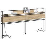 Storage Headboard with Shelf Sonoma oak 200 cm Engineered wood 859661