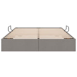 Storage Bed with Mattress Taupe 140 x 190 cm Fabric 3370013