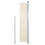 Patio Retractable Side Awning 120x500 cm Cream 48389