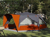 Cabin Tent 5-Person Grey and Orange 333 x 317 x 194 cm 42004031