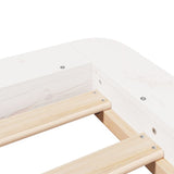 Bed Frame without Mattress White 75x190 cm Small Single Solid Wood Pine 850684