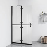Foldable Walk-in Shower Wall Frosted ESG Glass 70x190 cm 151192