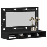 Mirror Cabinet Black Oak 90 x 31.5 x 62 cm Engineered Wood 862781