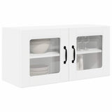 Wall Glass Cabinet PORTO White 80 x 31 x 40 cm Engineered Wood 885295