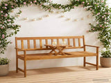 Garden bench 158 x 55 x 89 cm Solid Acacia Wood Natural 42034671