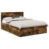 Bed Frame Smoked Oak 150 x 200 cm Engineered Wood 3408659
