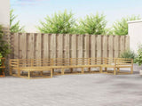 Outdoor Sofa Set 7 pcs White Solid Acacia Wood 3386743