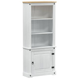 Highboard White 74 x 38 x 170 cm Solid Pine Wood 42024950