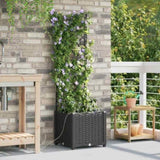 Garden Planter Black 40 x 40 x 142 cm Plastic 42002849